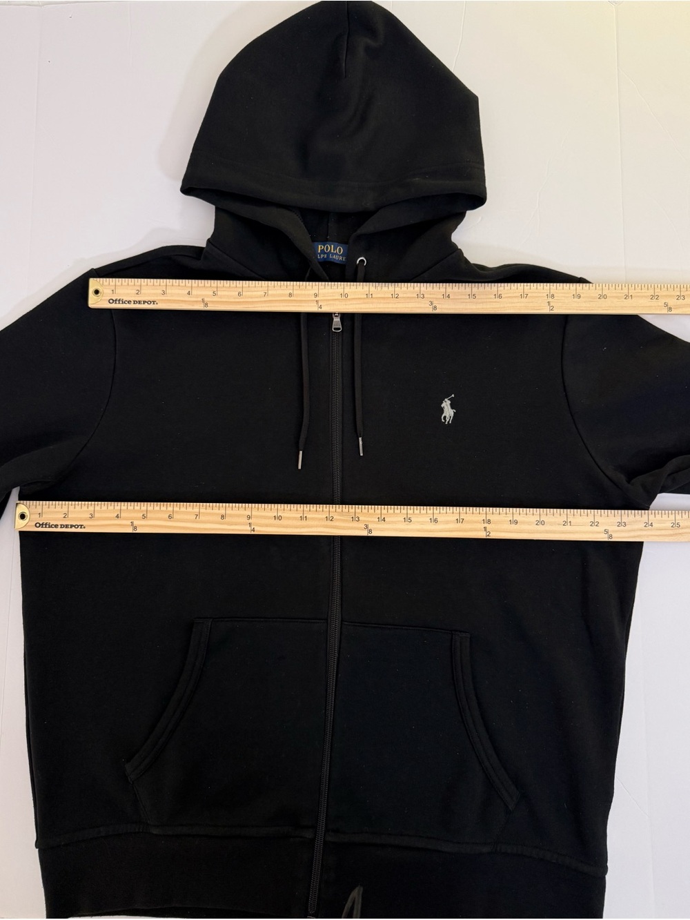 Polo Ralph Lauren Black Double Knit Zip Hoodie Men’s Large - Picture 2 of 10